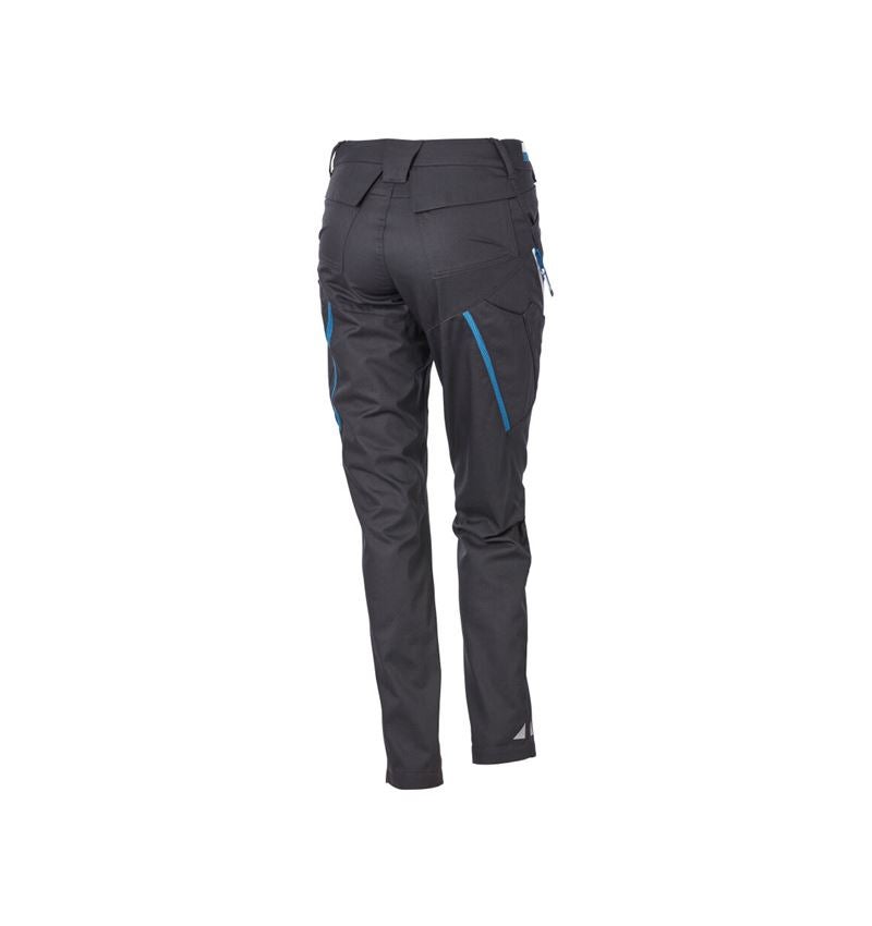 Work Trousers: Multipocket trousers e.s.ambition, ladies' + graphite/gentianblue 6