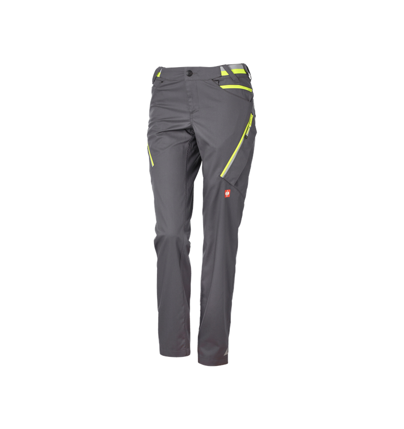 Work Trousers: Multipocket trousers e.s.ambition, ladies' + anthracite/high-vis yellow 6