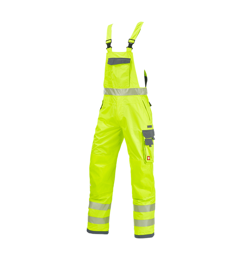 Arbeitshosen: Warnschutz-Funktionslatzhose e.s.prestige + warngelb/grau 2