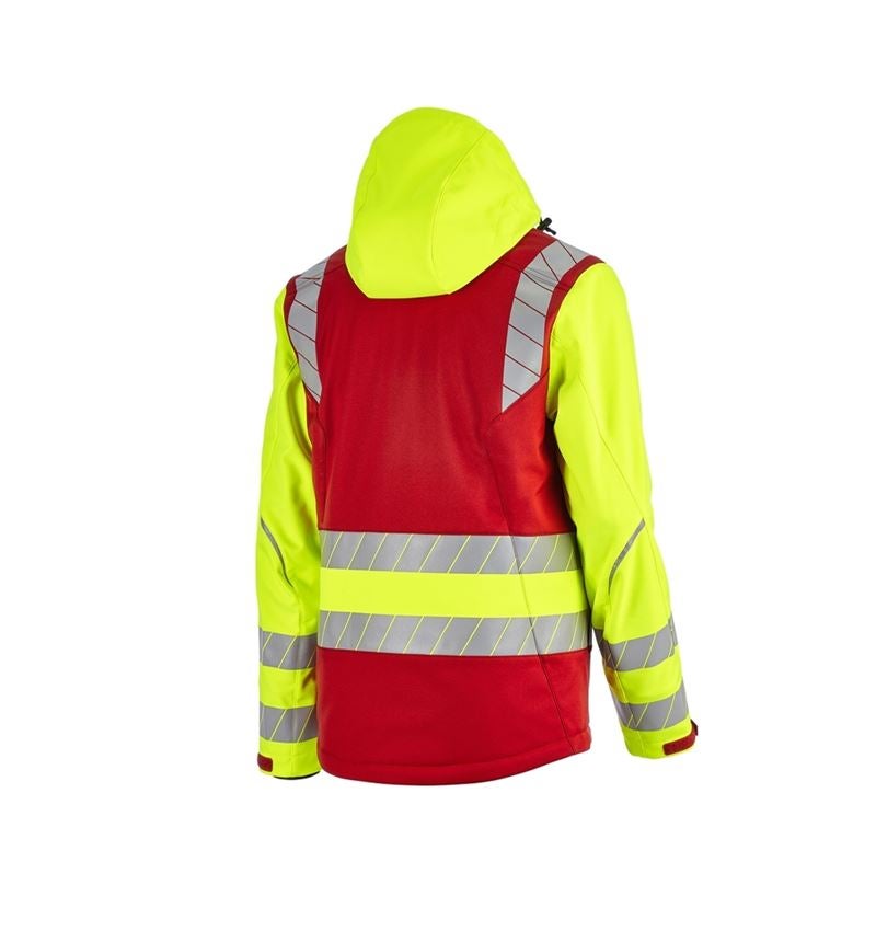 Maschinenbauer: Warnschutz Winter Softshelljacke e.s.motion 24/7 + rot/warngelb 5