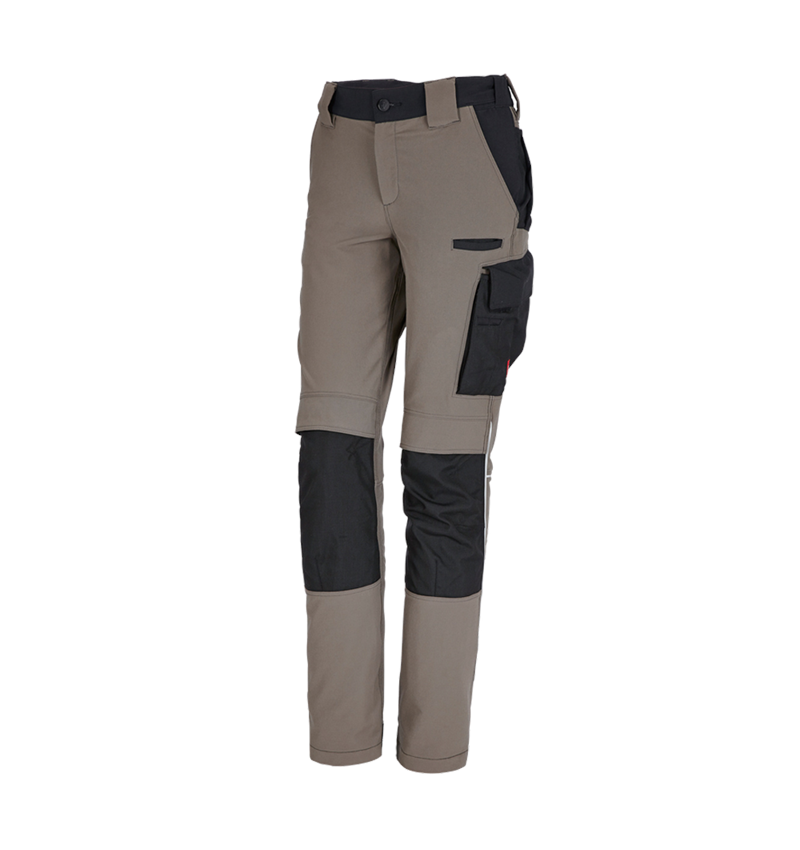 Work Trousers: Functional trousers e.s.dynashield, ladies' + stone/black 2