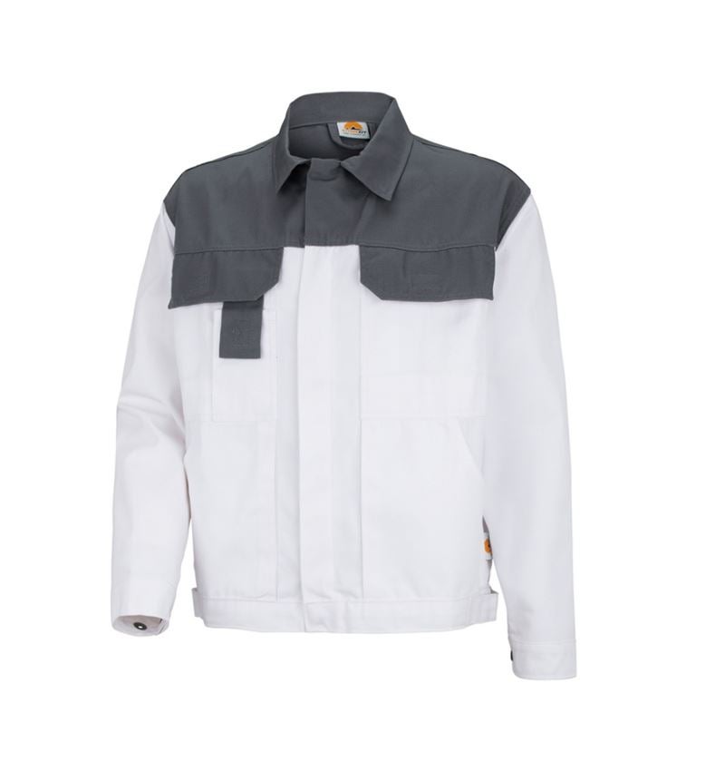 Work Jackets: STONEKIT Work jacket Odense + white/grey
