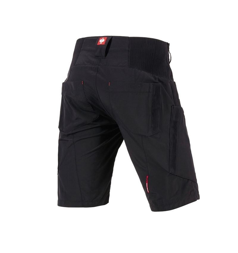Work Trousers: e.s. Functional shorts Superlite + black/red 2