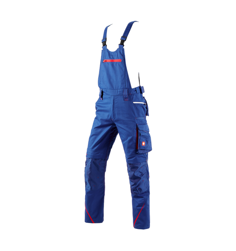 Arbeitshosen: Latzhose e.s.motion 2020 + kornblau/feuerrot 2