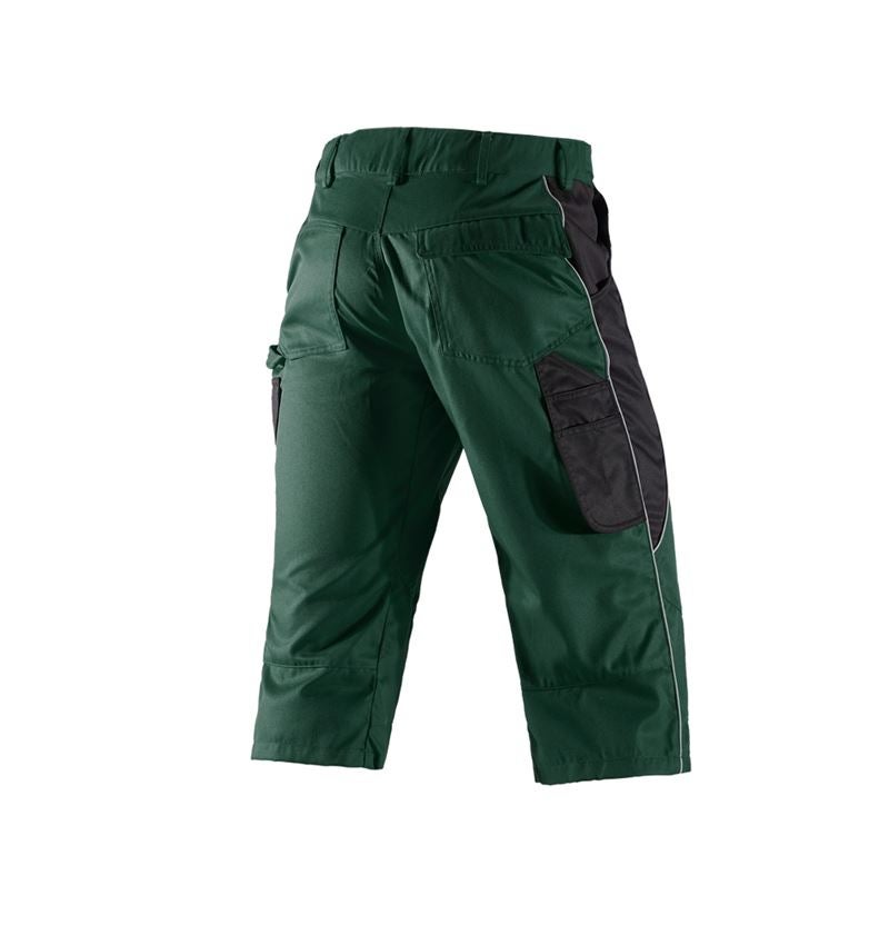 Work Trousers: 3/4 length trousers e.s.active + green/black 3