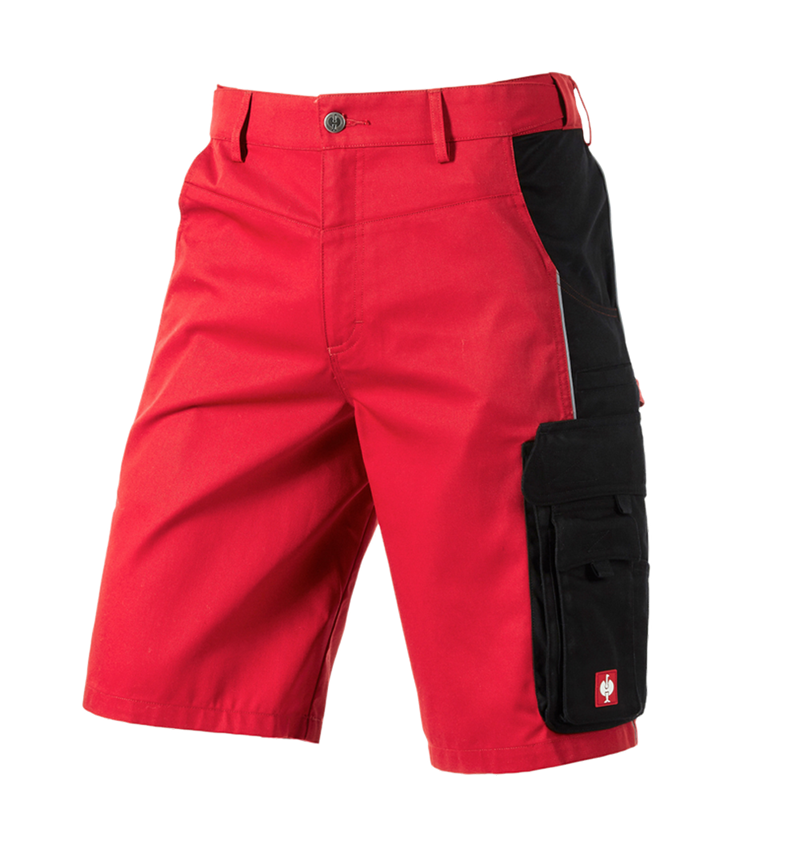 Arbeitshosen: Short e.s.active + rot/schwarz 2