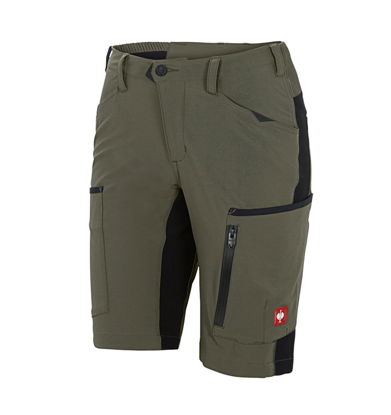 Hosen: Short e.s.vision stretch, Damen + moos/schwarz 1