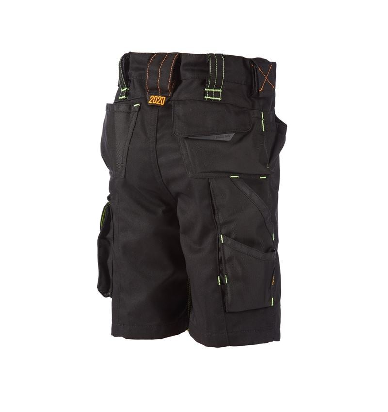 Shorts: Short e.s.motion 2020, Kinder + schwarz/warngelb/warnorange 6