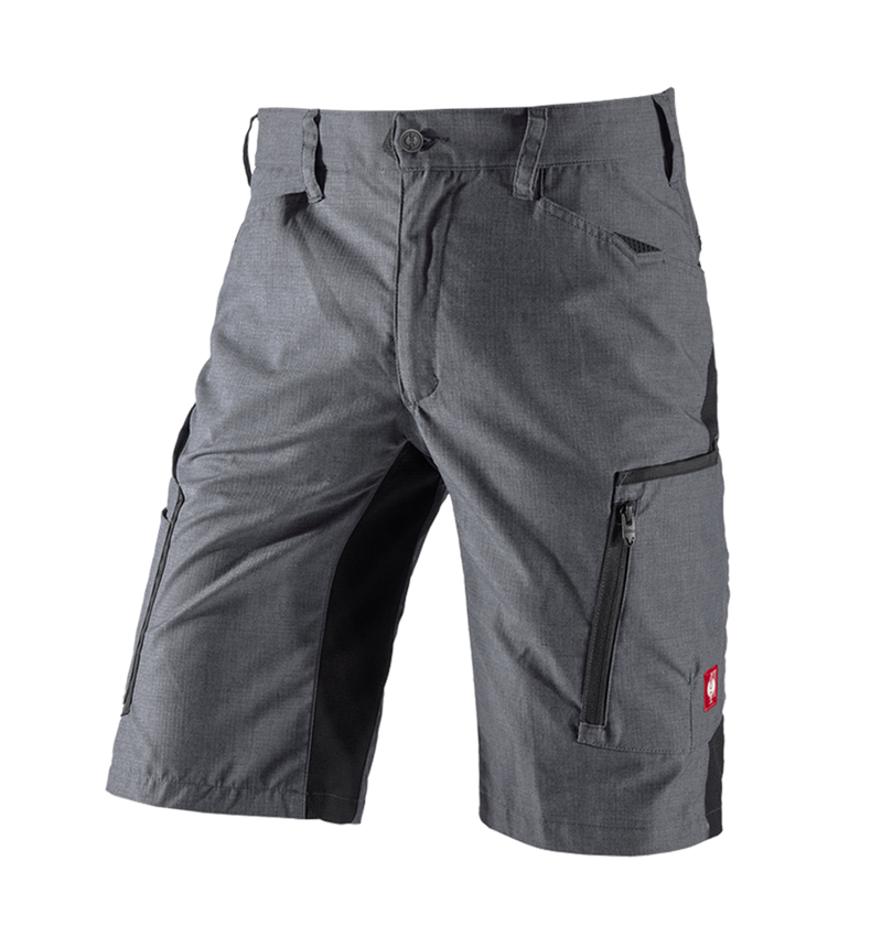 Work Trousers: Shorts e.s.vision, men's + cement melange/black 2
