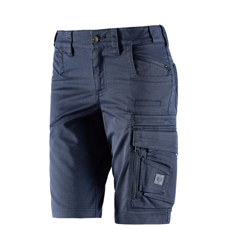 Work Trousers: Shorts e.s.motion ten, ladies' + slateblue
