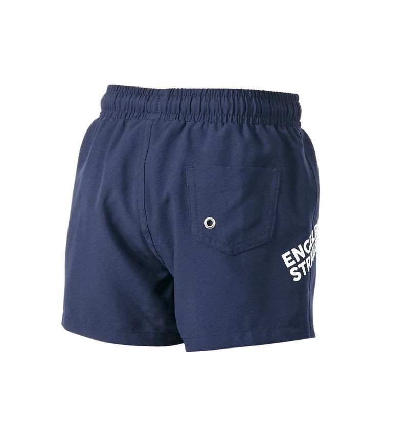 Work Trousers: Bathing shorts e.s.trail, children's + deepblue/white 3