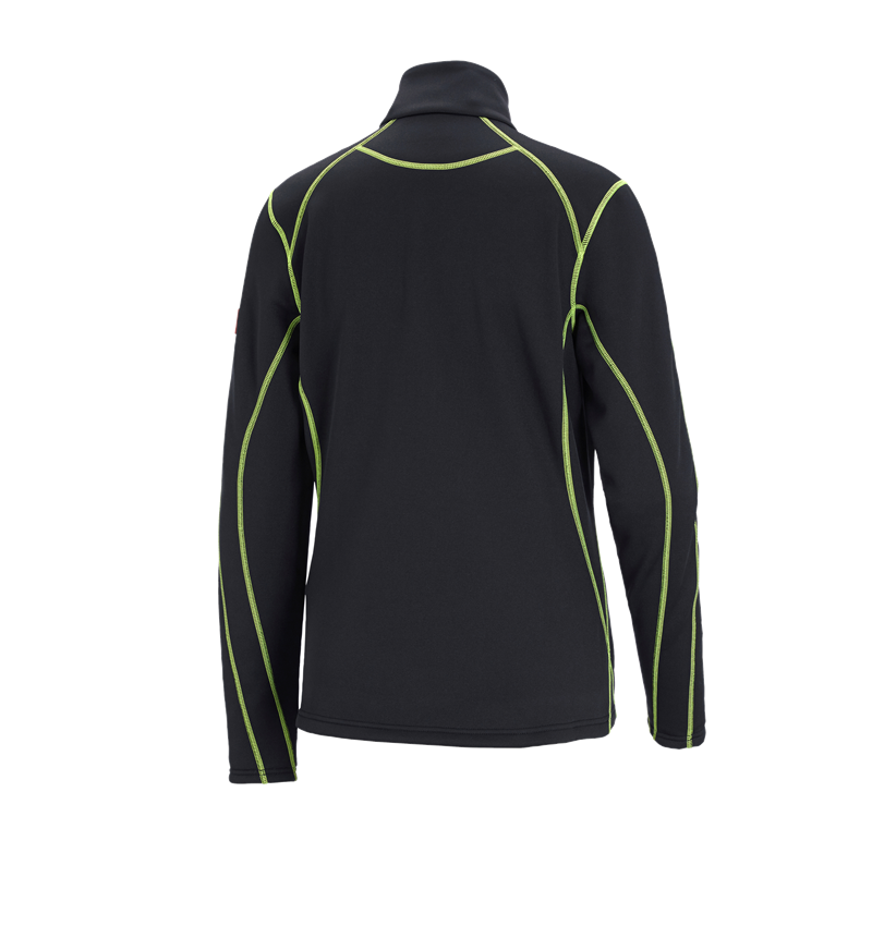Shirts & Co.: Funkt.-Troyer thermo stretch e.s.motion 2020, Da. + schwarz/warngelb/warnorange 4
