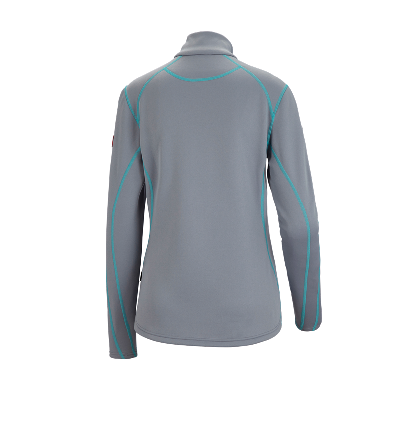 Shirts & Co.: Funkt.-Troyer thermo stretch e.s.motion 2020, Da. + platin/capri 3