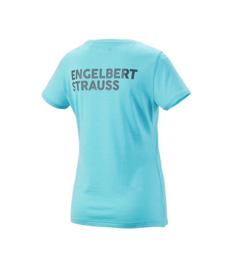 Themen: T-Shirt Merino e.s.trail, Damen + lapistürkis/anthrazit 5