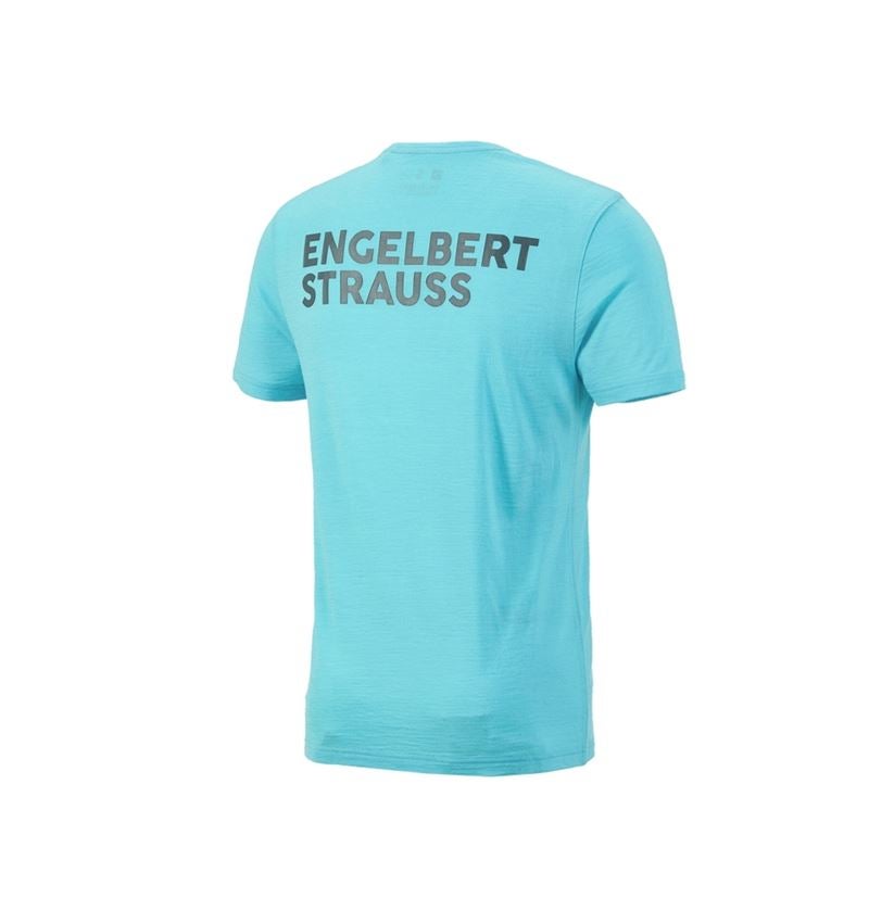 Shirts & Co.: T-Shirt Merino e.s.trail + lapistürkis/anthrazit 5