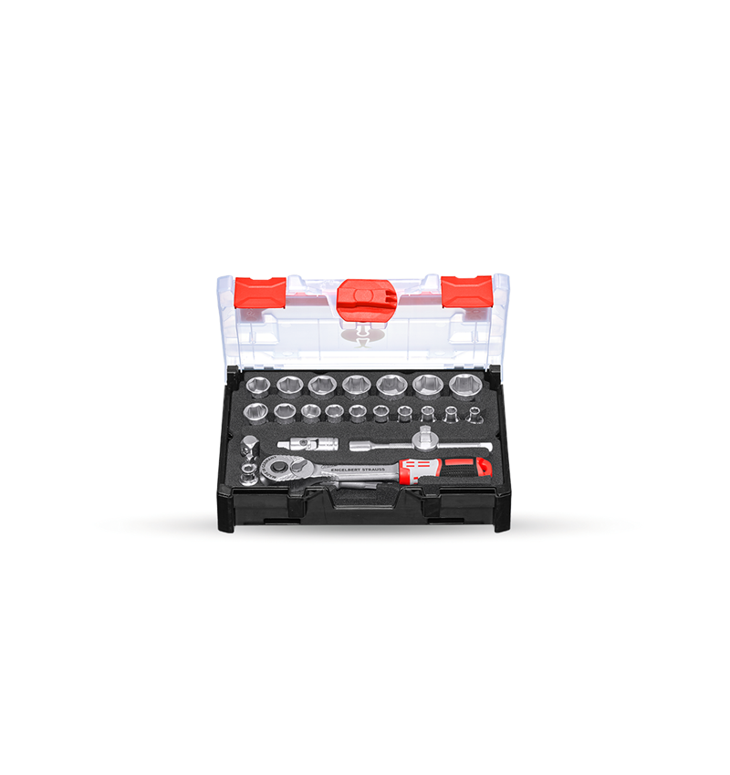 STRAUSSbox System: Socket wrench set pro 3/8 in STRAUSSbox mini