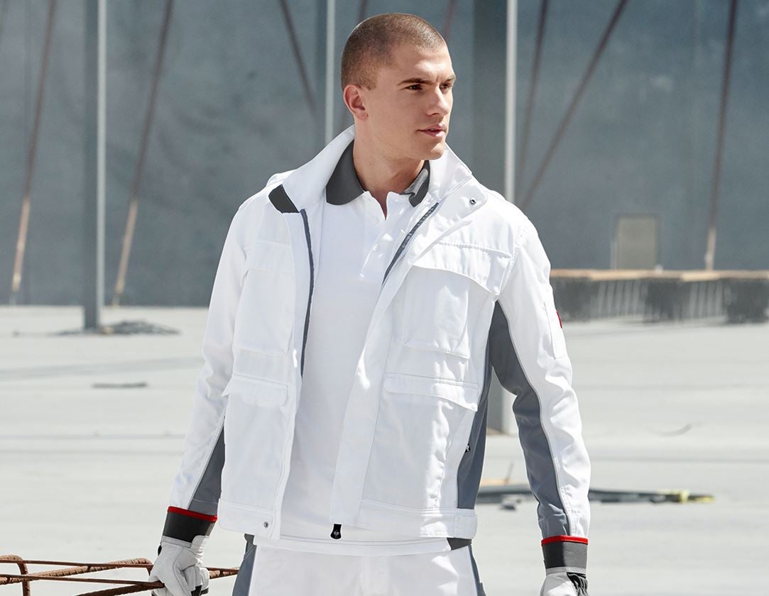 Arbeitsjacken: Berufsjacke e.s.active + weiß/grau