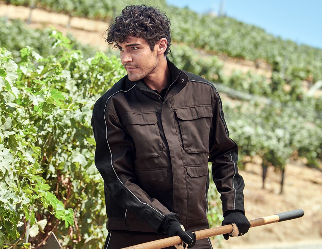 Arbeitsjacken: Berufsjacke e.s.active + braun/schwarz