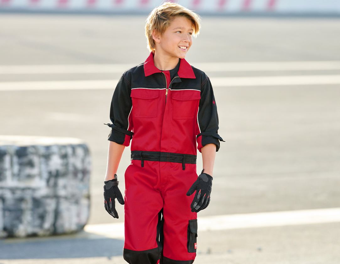 Hosen: Kinder Overall e.s.image + rot/schwarz