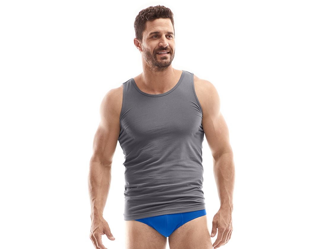 Underwear | Functional Underwear: e.s. Cotton stretch tank shirt + cement