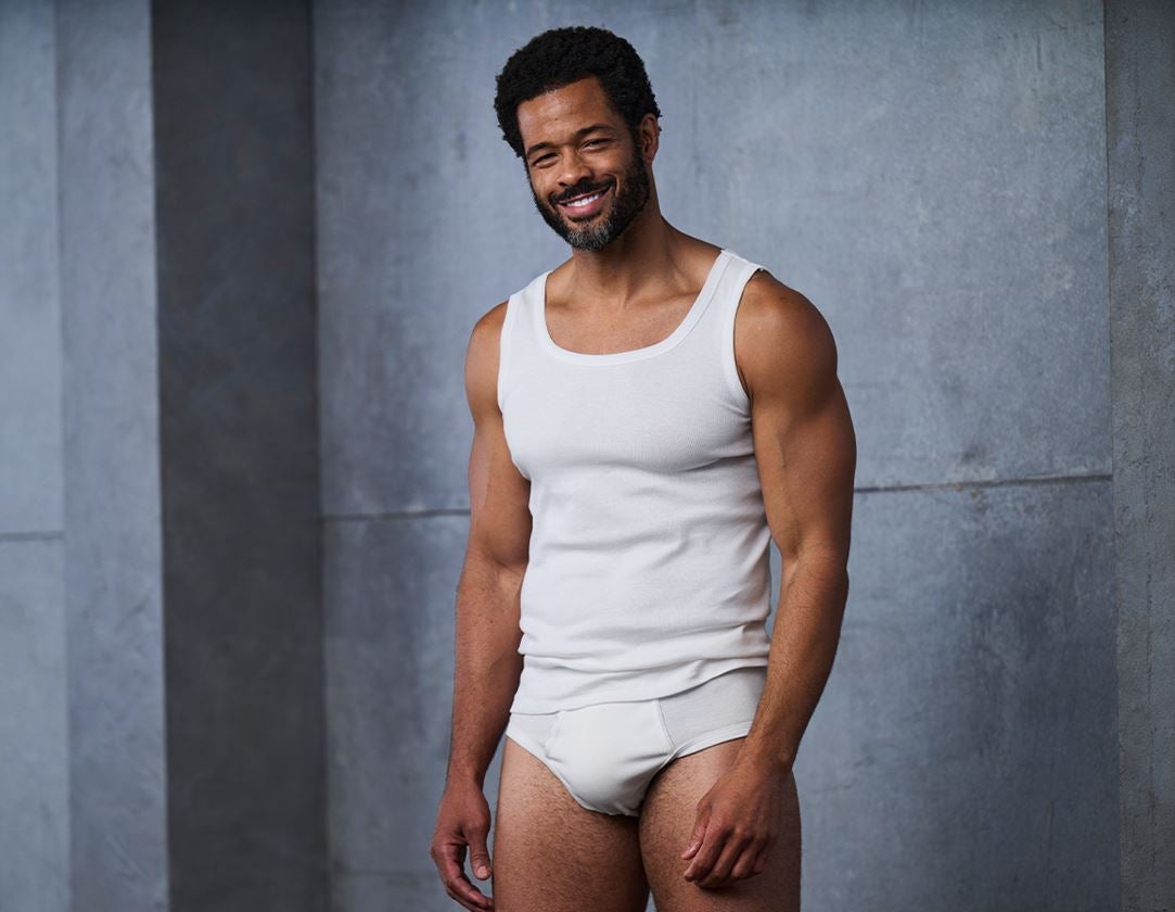 Underwear | Functional Underwear: e.s. Slip fine rib classic, pack of 2 + white
