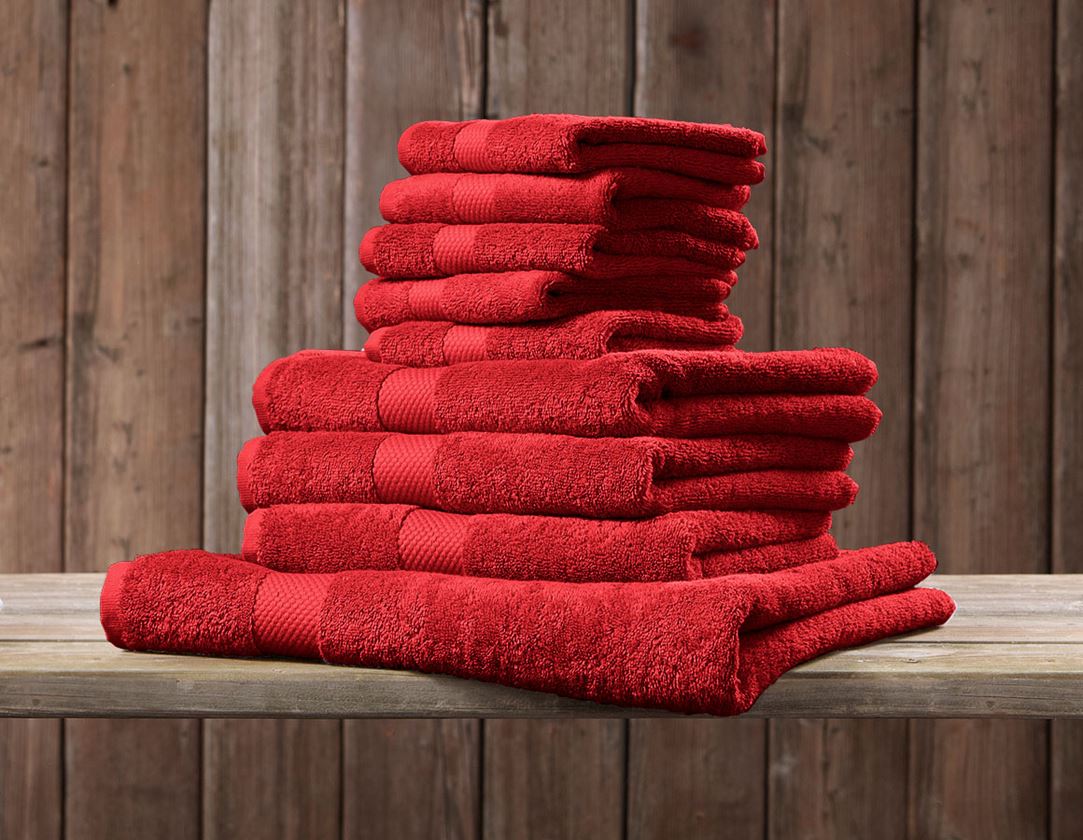 Accessories: Terry cloth shower towel Premium + red