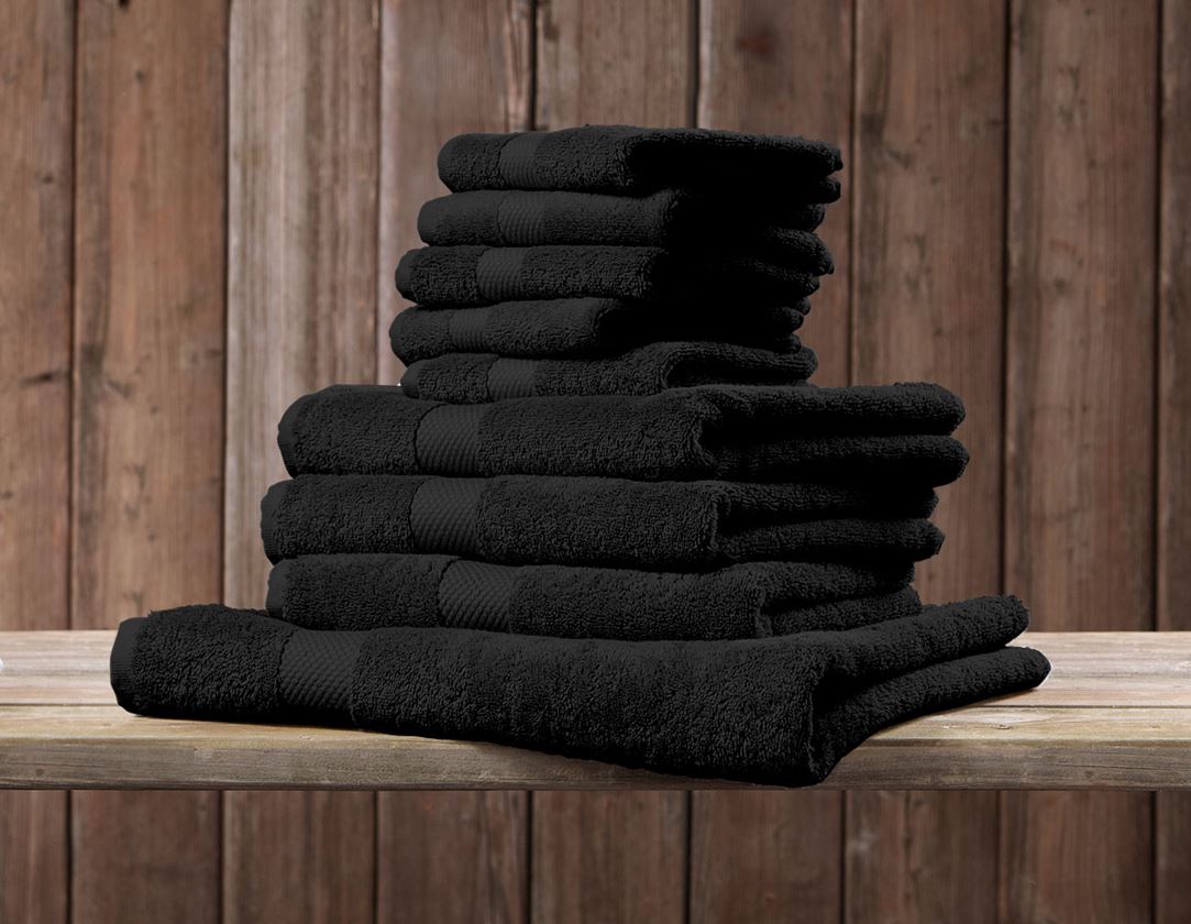 Accessories: Terry cloth shower towel Premium + black