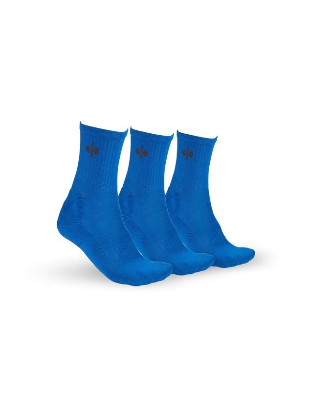 Socks: e.s. Allround socks Classic light/high, pack of 3 + gentianblue/graphite