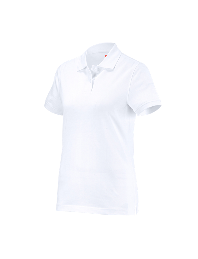 Shirts & Co.: e.s. Polo-Shirt cotton, Damen + weiß 2