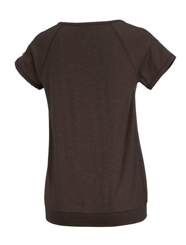 Topics: e.s. T-shirt cotton slub, ladies' + chestnut 1