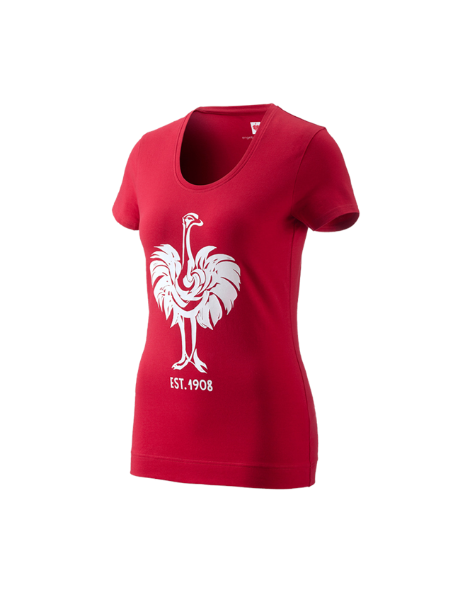 Shirts, Pullover & more: e.s. T-shirt 1908, ladies' + fiery red/white 1