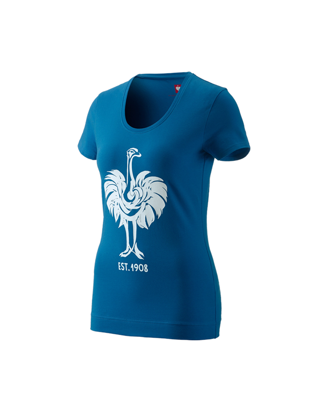 Shirts & Co.: e.s. T-Shirt 1908, Damen + atoll/weiß 1