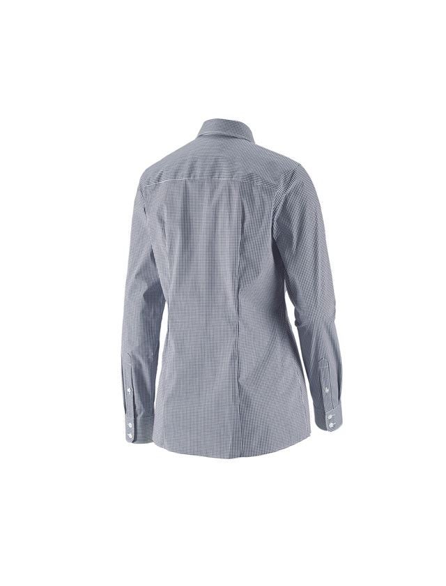 Topics: e.s. Business blouse cotton str. lad. regular fit + navy checked 1