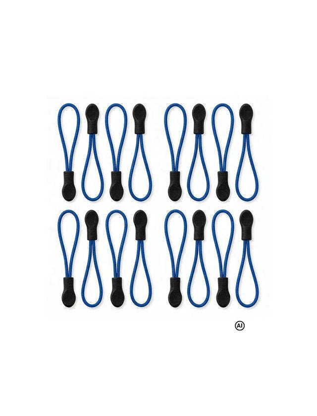 KI-generiert / modifiziert - Accessoires: Zipper-Set + kornblau