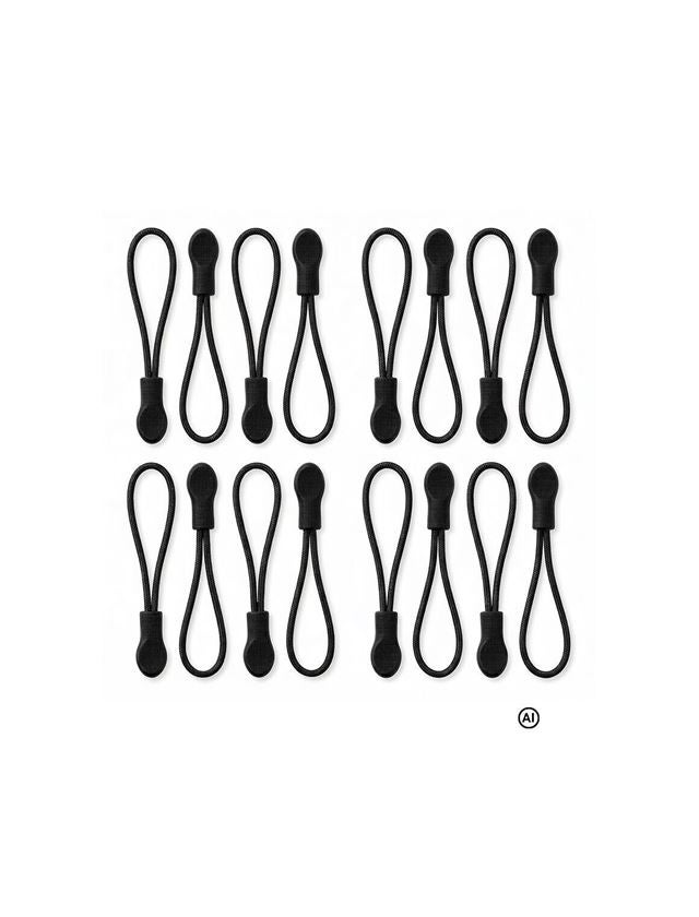 AI-generated / modified - Accessories: Zip puller set + black