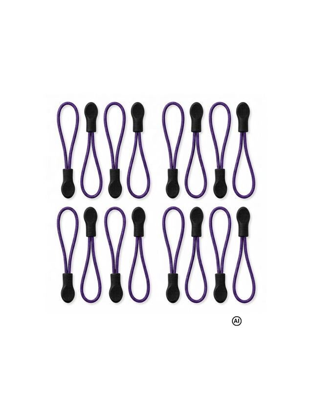 KI-generiert / modifiziert - Accessoires: Zipper-Set + lila