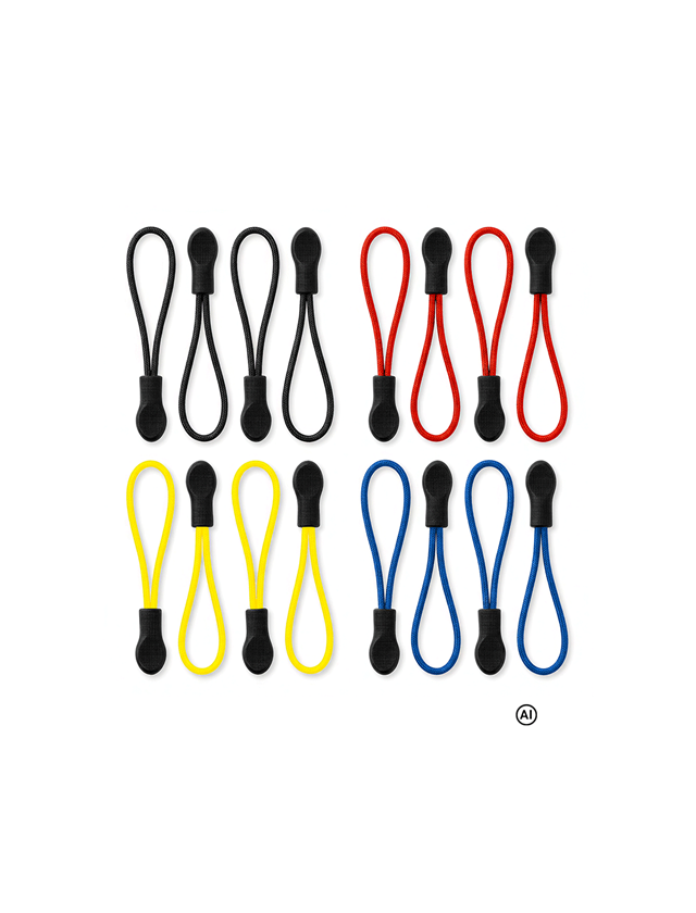 KI-generiert / modifiziert - Accessoires: Zipper-Set + farblich sortiert