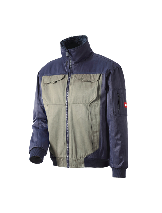 Winter jackets: Pilot Jacket Dakota II + grey/navy blue 1