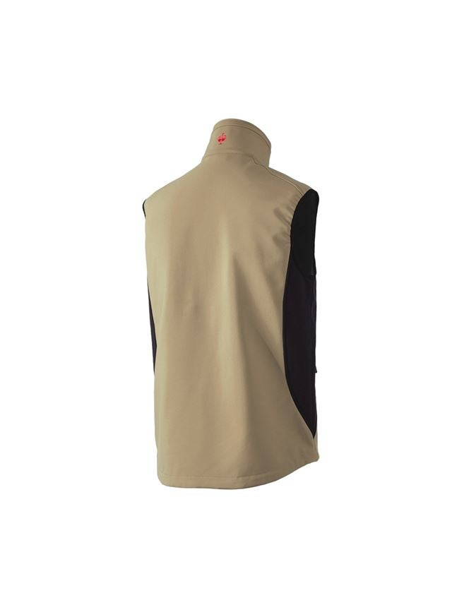 Gartenarbeit: Softshell Weste dryplexx® softlight + khaki/schwarz 3