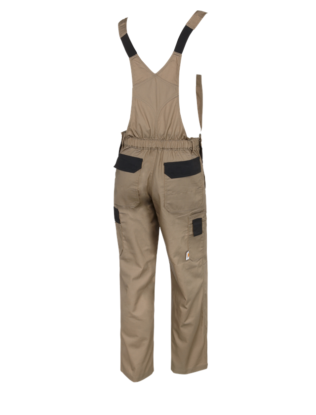 Arbeitshosen: STONEKIT Latzhose Odense + khaki/schwarz 1