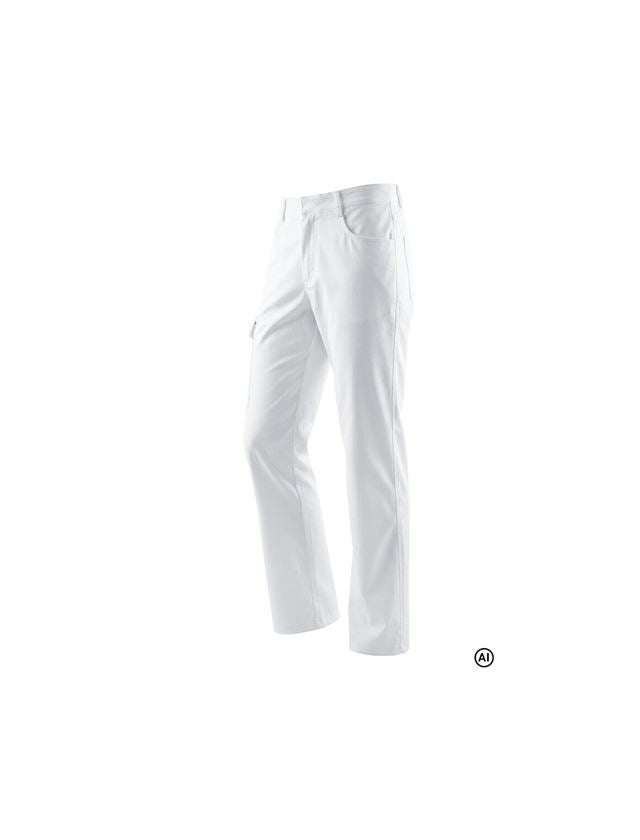 KI-generiert / modifiziert - Arbeitshosen: Herrenhose Oskar + weiß