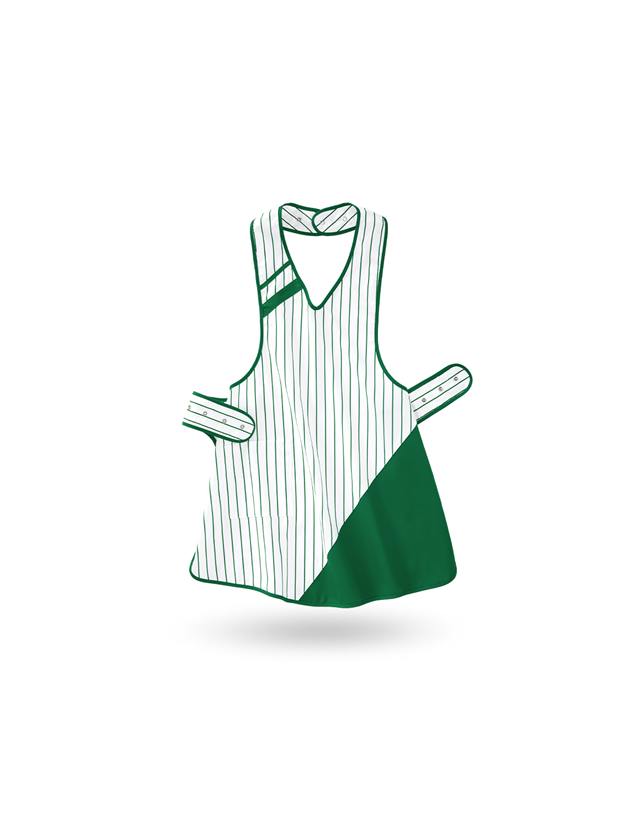 Aprons: Ladies' apron Ariane + white/green