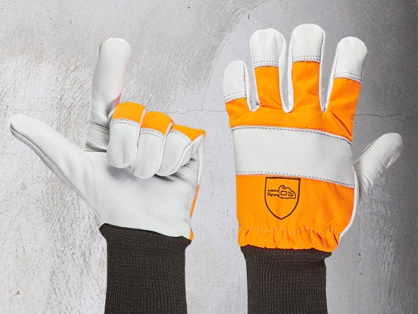 Leder-Forst- Schnittschutzhandschuhe