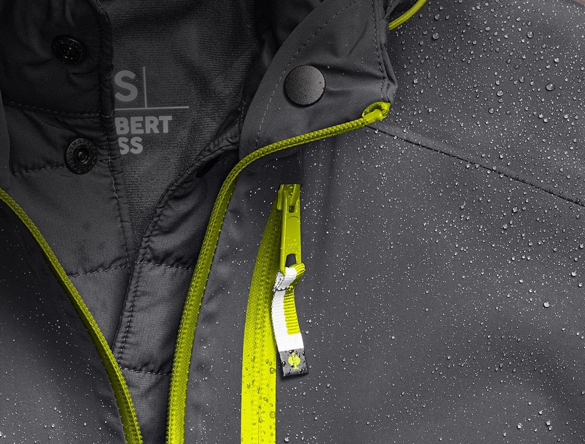 e.s.ambition 3 in 1 functional jacket in anthracite/hi-vis yellow