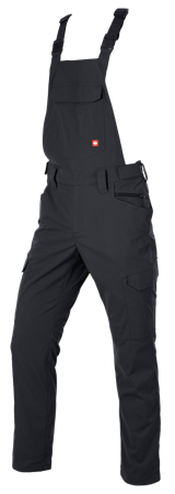 Latzhose e.s.t:aktik light ripstop in schwarz