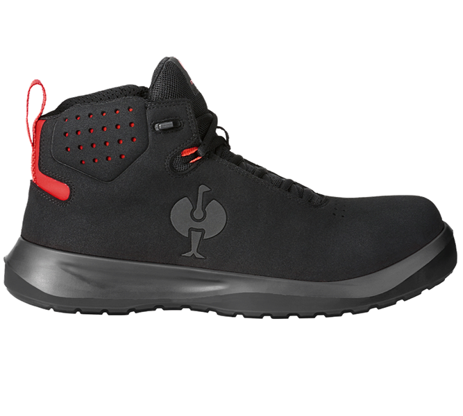 Main view, Footwear, S1P Safety shoes e.s. Banco mid, black