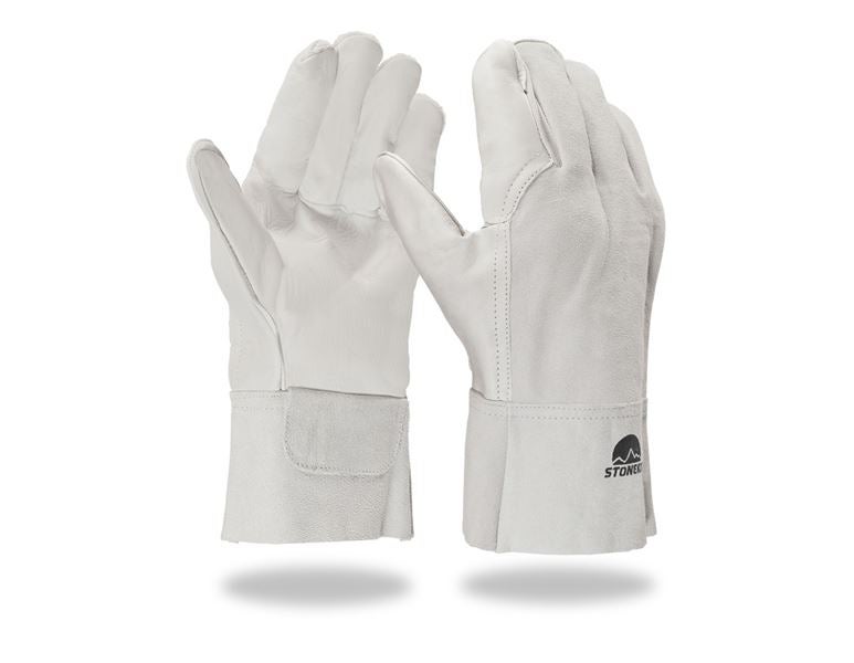 Main view, Leather, Leather welder’s gloves, short