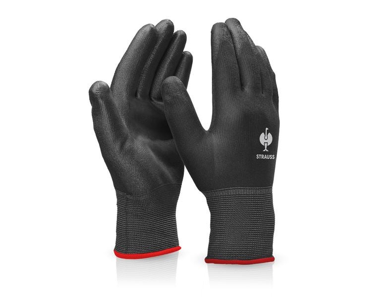 Main view, Coated, PU micro gloves, black