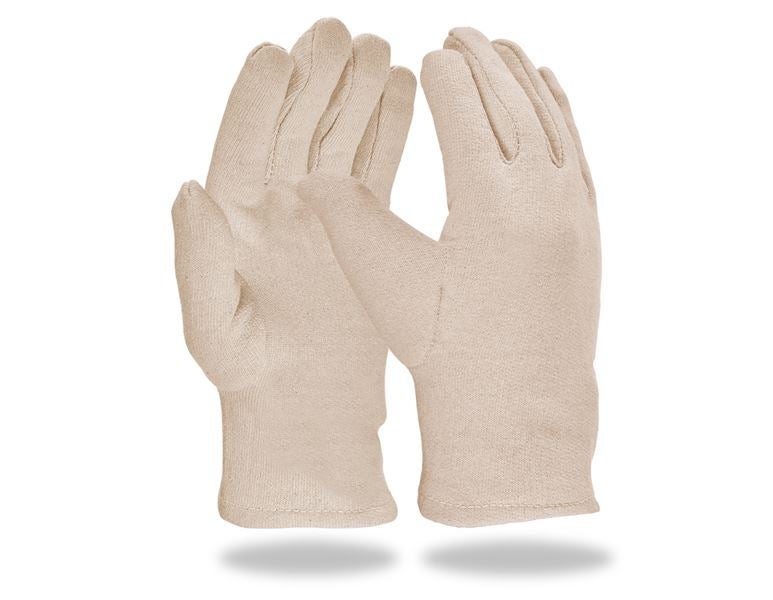 Main view, Cotton, Jersey gloves, pack of 12, white