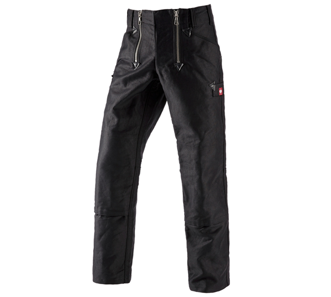 Main view, Work Trousers, e.s. Craftman's Trousers with Kneepad Pockets, black